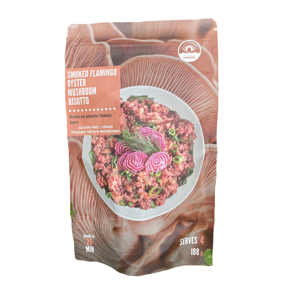 Planet Mushrooms Smoked Flamingo Oyster Risotto