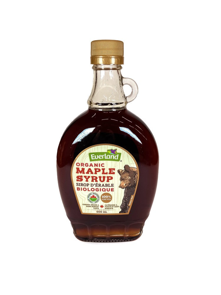 Everland Maple Syrup Dark Robust Grade A Organic 500ml