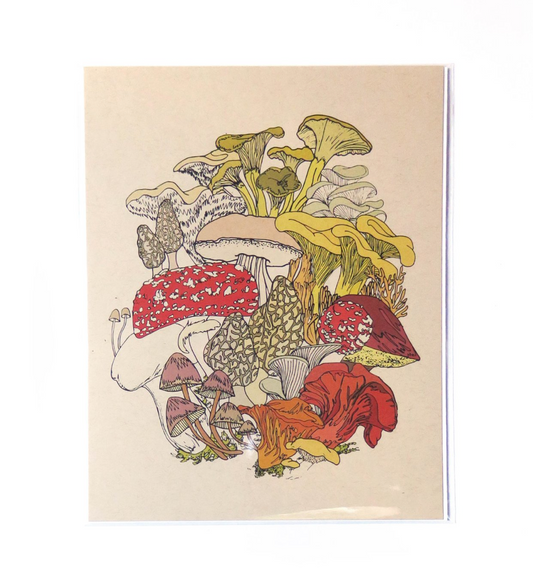 Wild Life Illustration Co. Small Mushroom Print